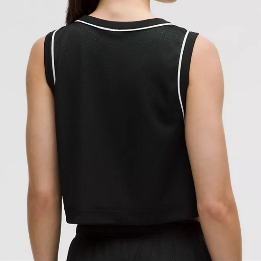 Lululemon Double Layered Mesh Reversible Tank Top Black Green XL - Picture 4 of 11